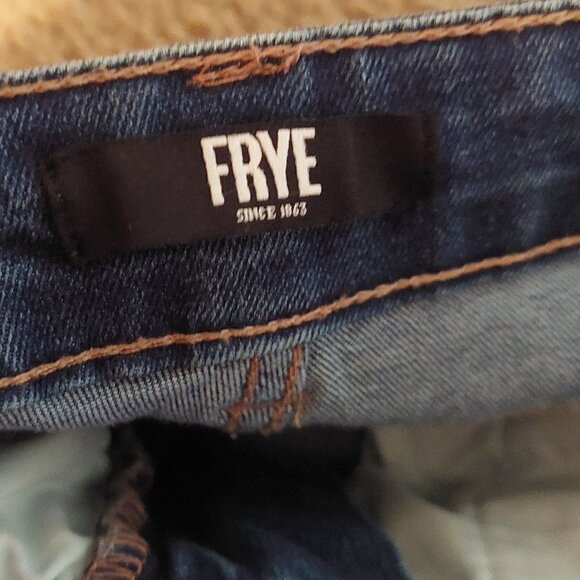 Frye Denim Jeans Medium Wash High Rise Straight Leg Womens 10/30 RN #114186 EUC - Picture 5 of 6